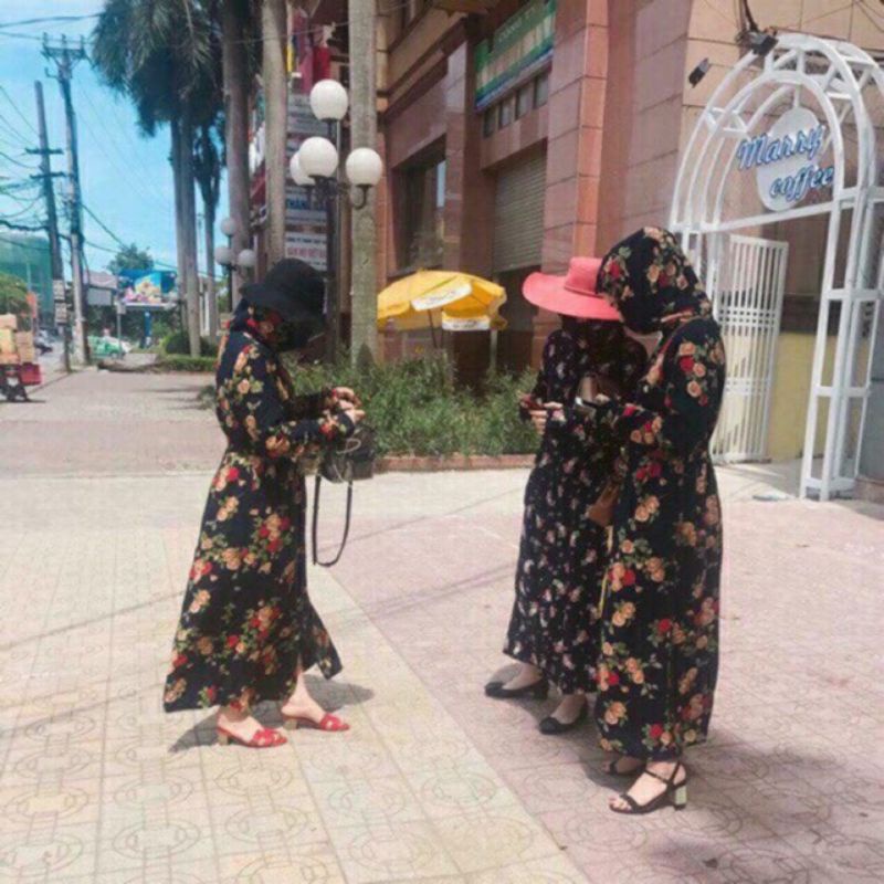 áo chống nắng choàng lanh nữ 2 lớp ( dài 160 cm)