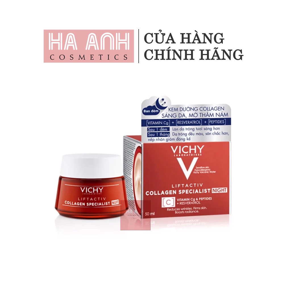 Kem Dưỡng Vichy Liftactiv Collagen Specialist Night 50ml