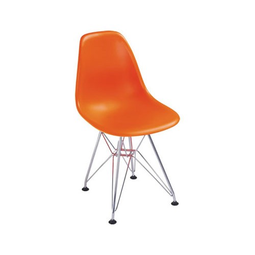 Ghế Eames lưng nhựa chân đan sắt