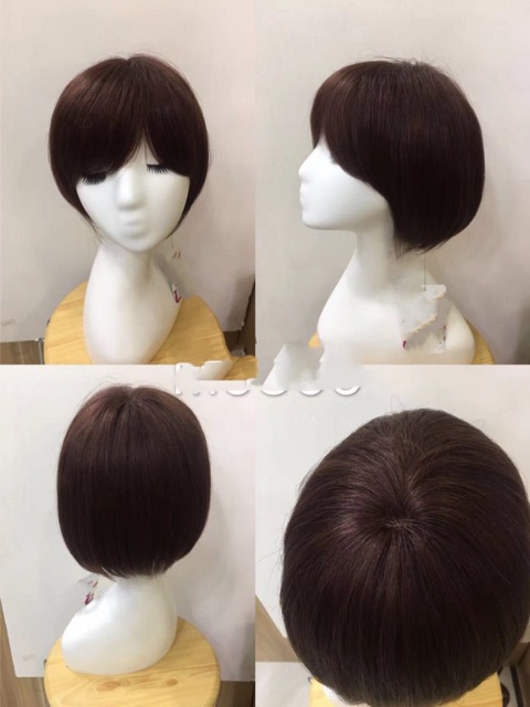 Miếng che hói đỉnh đầu - chất liệu tóc thật