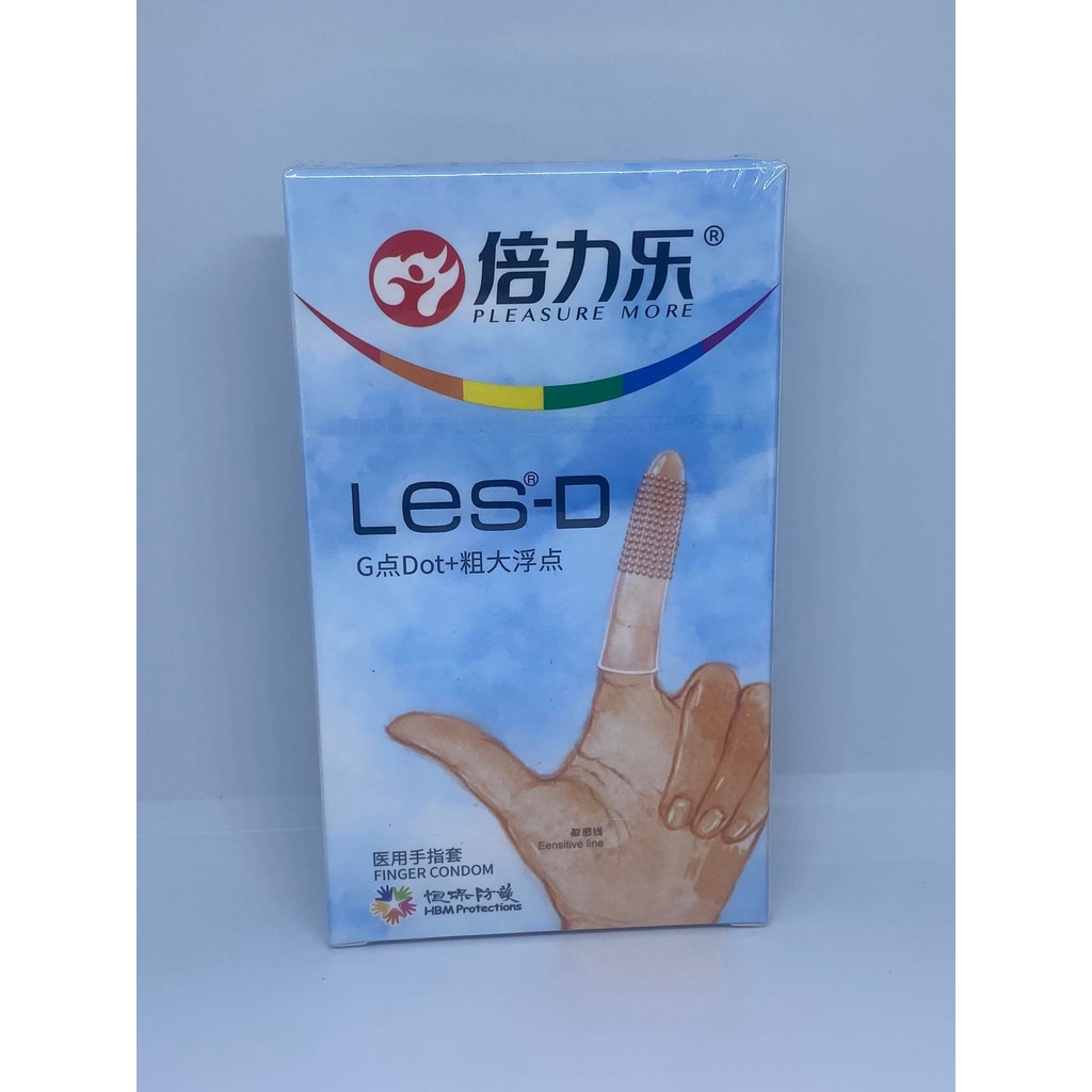 Bao cao su ngón tay Les -D có gai - hộp 8 bao