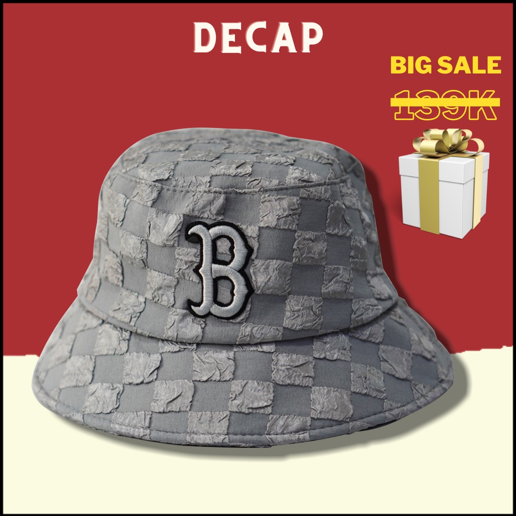 Mũ bucket tai bèo nón cụp có vành Unisex nam nữ ulzzang chất vải kaki tốt phom đẹp kiểu chữ B vải dệt | DECAP SHOP