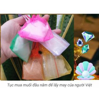 Túi Muối Gạo Lộc và Túi Ngũ Đậu - Đầu Năm Mua Muối- Cuối Năm Mua Vôi(Đọc mô tả).Có thể Chọn màu phong thủy hợp mạng.