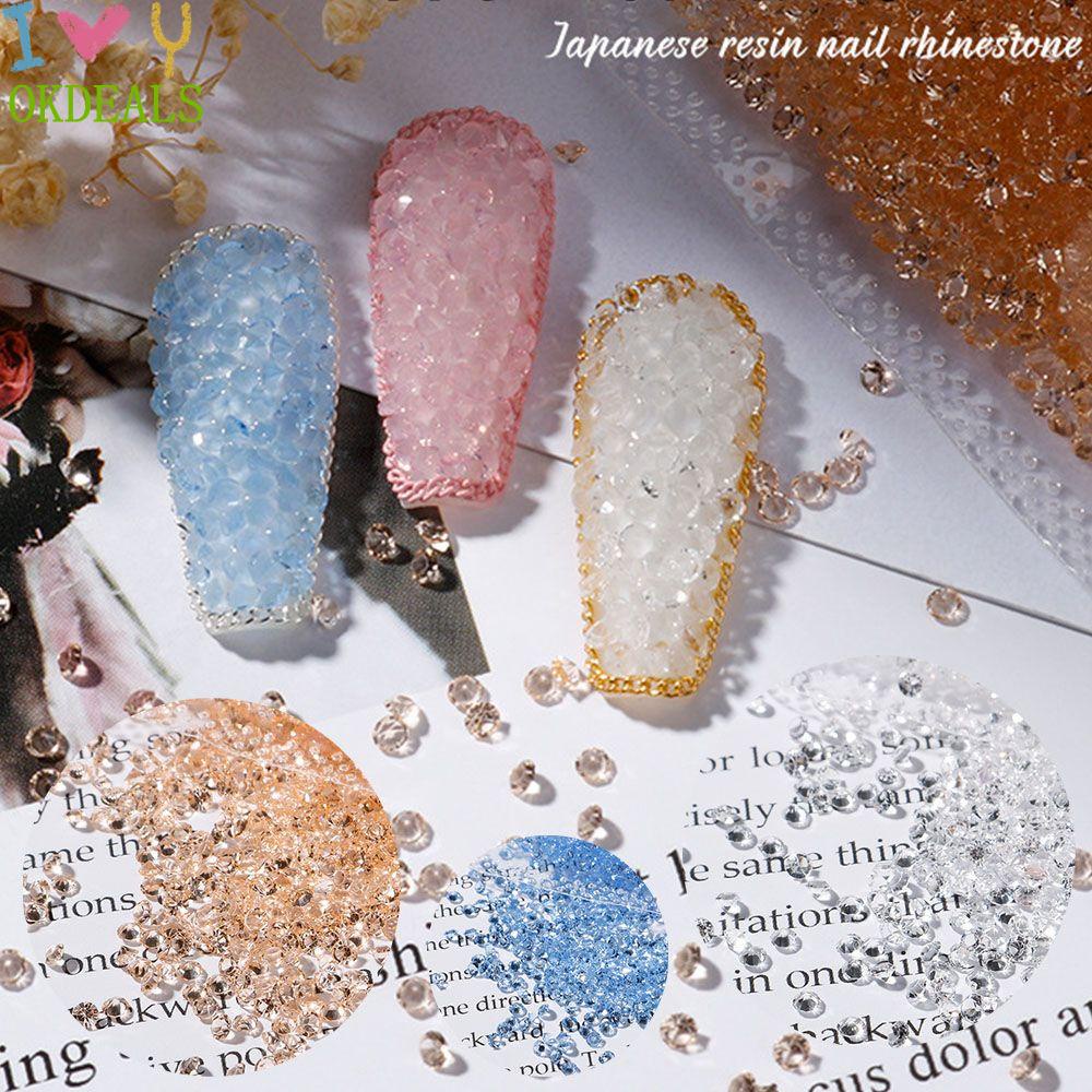 [Hàng mới về] Gói 1440 hạt 3D 2mm trang trí móng tay nghệ thuật DIY