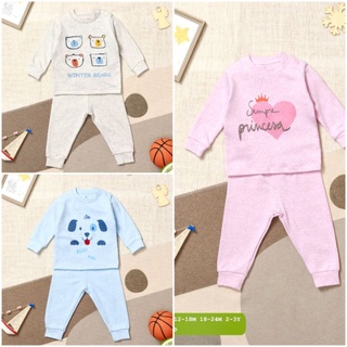Moon - Bộ dài tay nỉ nhung mềm ấm cho bé 6-16kg