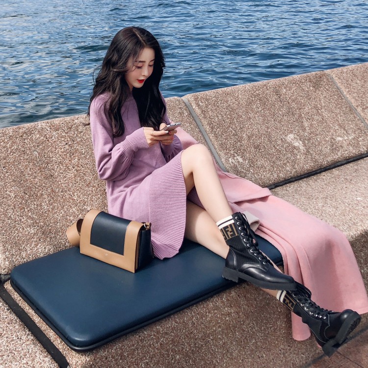 Đầm Len Tay Dài Thời Trang Cho Nữ