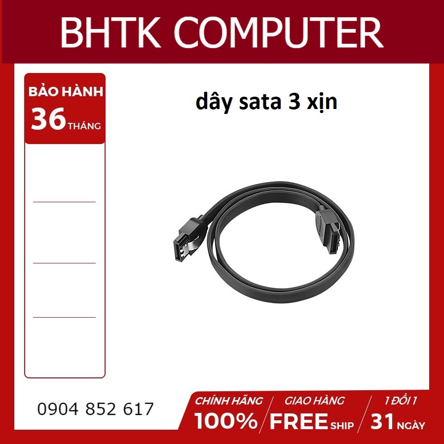 [chính hãng] Dây SATA3 dùng cho SSD, HDD tốc độ 6Gbs hàng xịn bóc main bh 36 tháng lỗi 1 đổi 1
