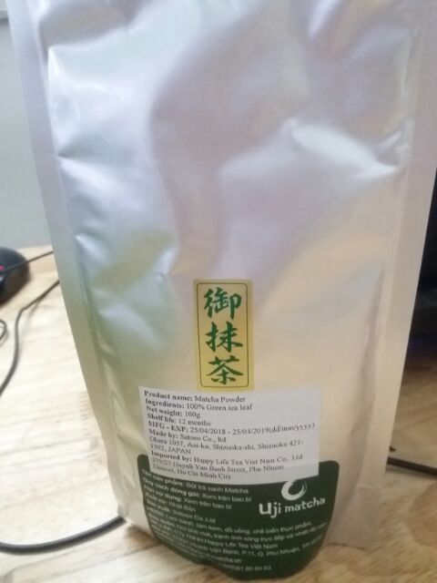 Bột Matcha Uji Nhật Bản (Gói 100g Tiện Lợi) - Bột Pha Trà Sữa Thơm Ngon Cao Cấp | BigBuy360 - bigbuy360.vn