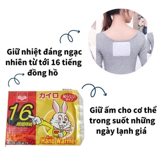 (XỊN) SET 10 MIẾNG DÁN GIỮ NHIỆT THỎ NHẬT BẢN 16 TIẾNG