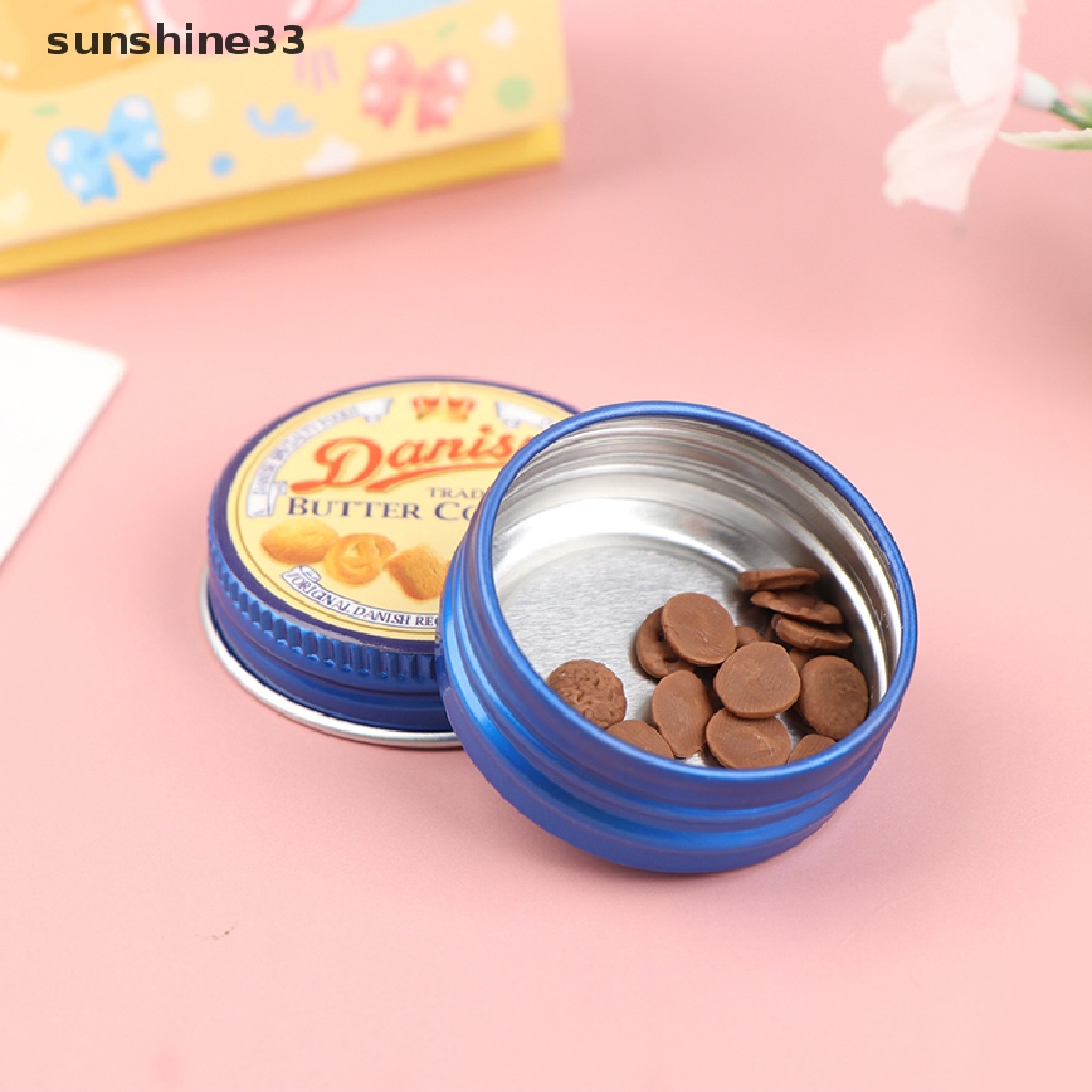 SU 1:12 Dollhouse Miniture Dessert Cookies Cookie Tin Doll Food Toy Accessories n
