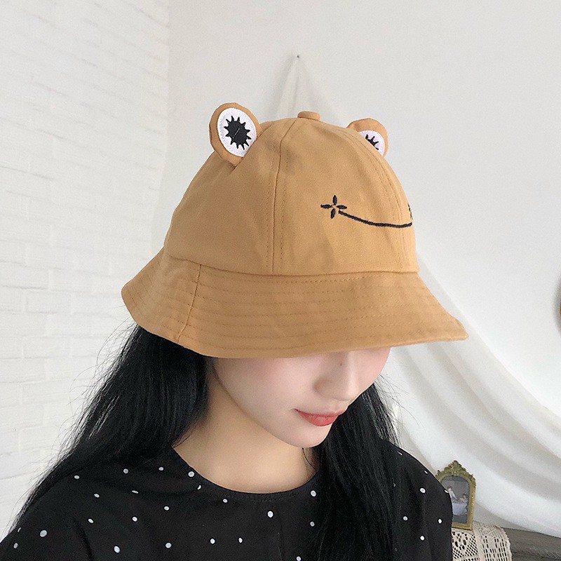 Nón mũ bucket nữ tai bèo hình ếch - nc140