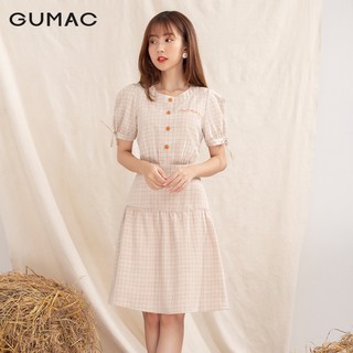 Đầm thêu rã nhún tùng DA1022 GUMAC