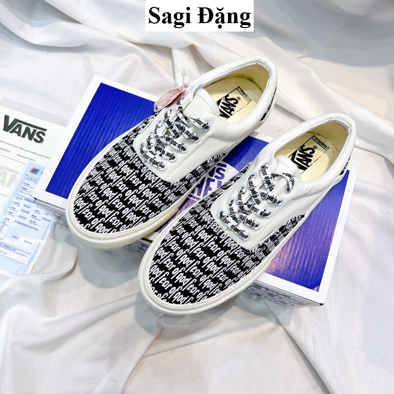 Giày van FOG buộc dây, giày thể thao bata van FOG classic nam nữ full box