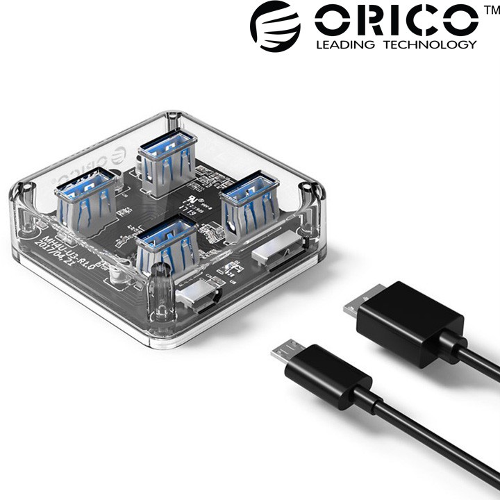 Bộ chia USB 3.0 trong suốt 4 cổng Orico MH4U - HB19