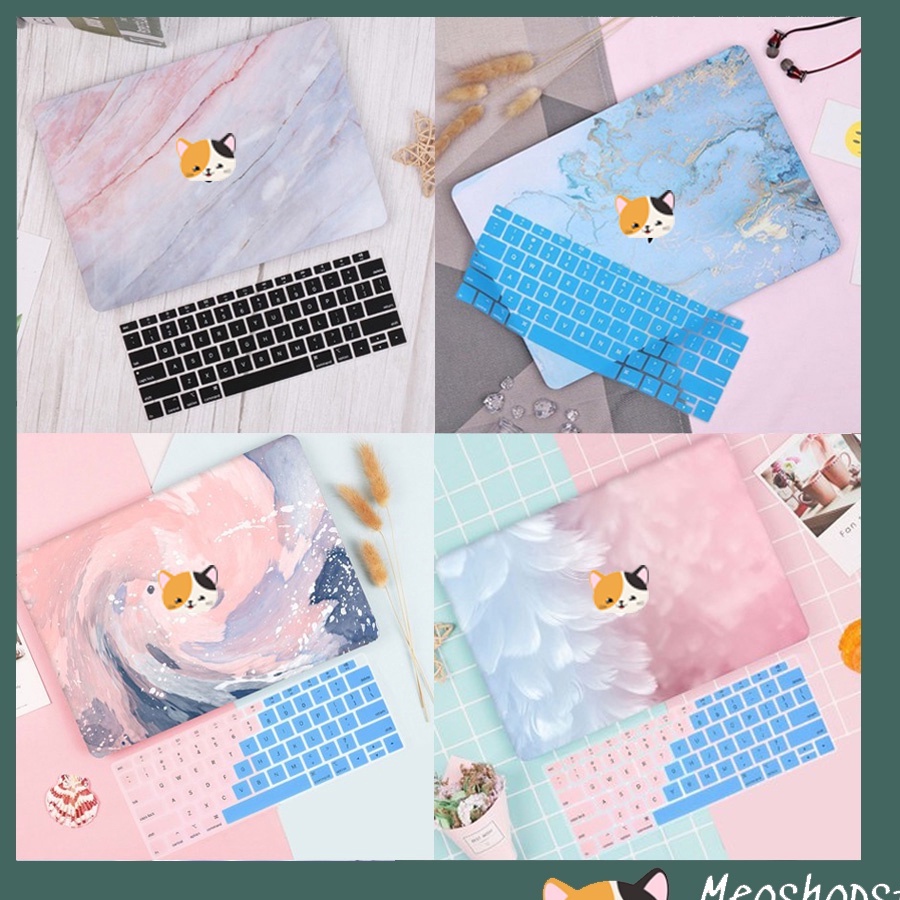 Case MacBook In Hình (Kèm Lót Phím Ngẫu Nhiên + Nút Chống Bụi + Kẹp Chống Gẫy Sạc)