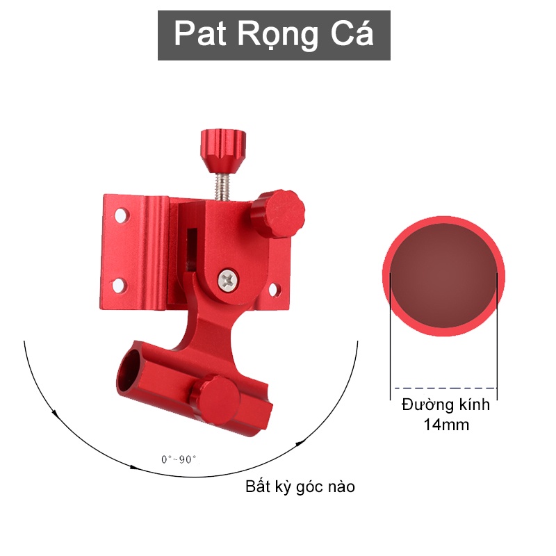 Bộ Pat gắn thùng - Pat rọng cá - Pat chống cần - Pat khay mồi chính hãng Daiwa chất liệu kim loại cao cấp