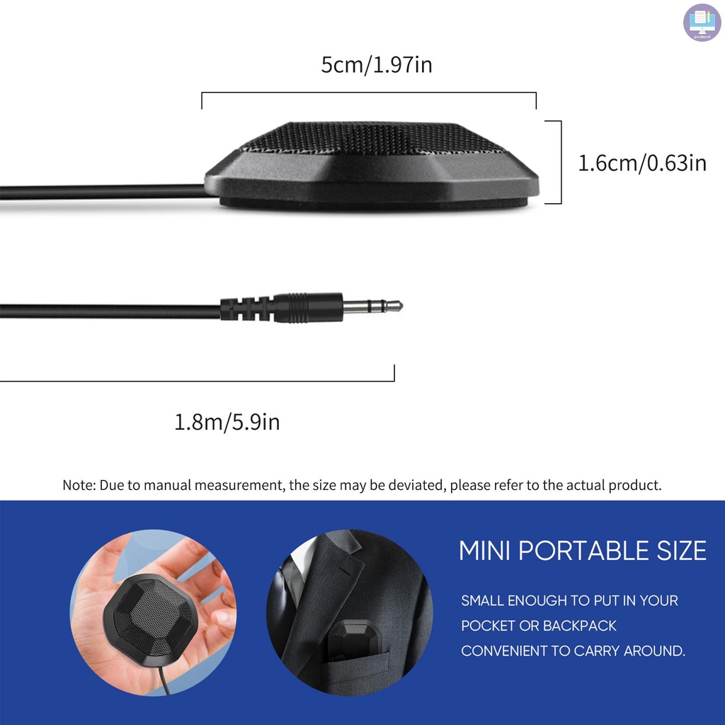 Gm Micro Hội Nghị Mini Cổng 3.5mm 360 Độ Cho Pc Laptop | BigBuy360 - bigbuy360.vn