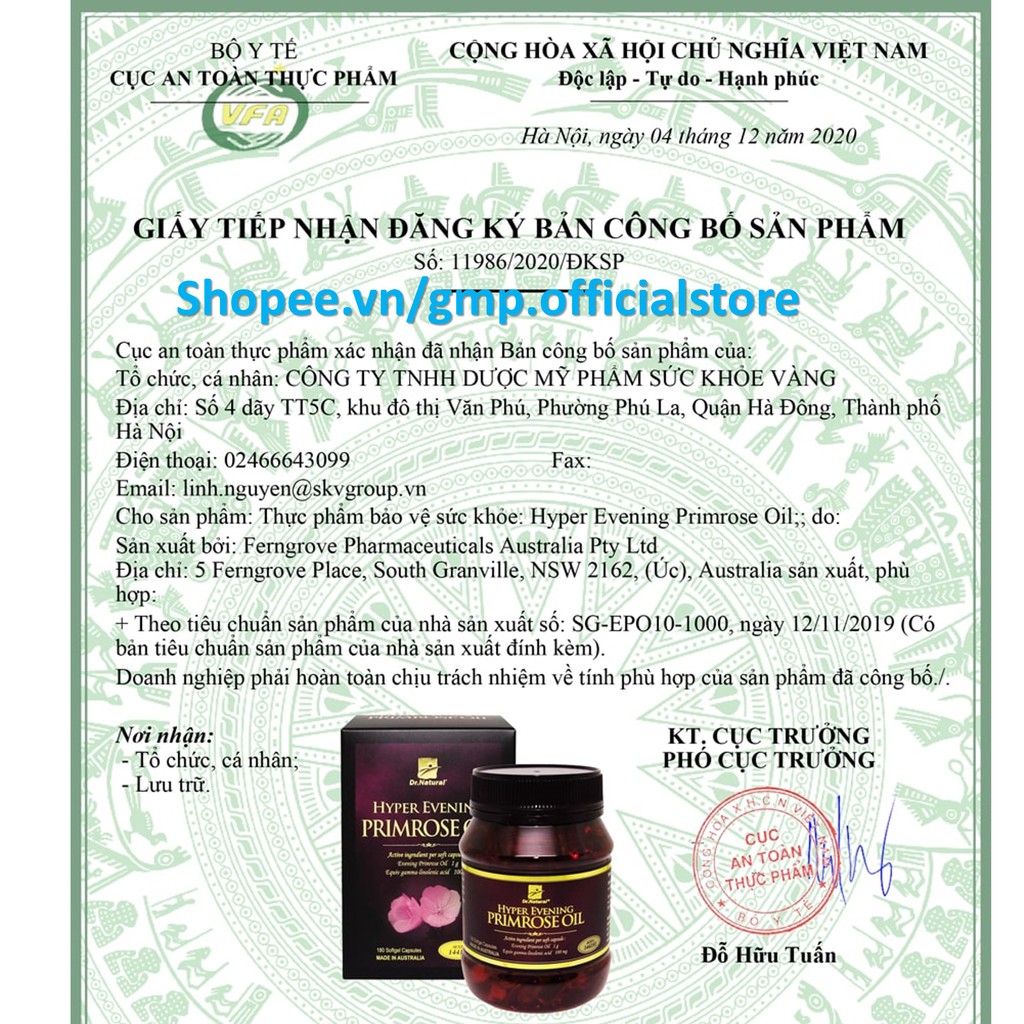 Viên uống bổ sung và cân bằng nội tiết tố giúp làm trắng da mờ nám tàn nhang Hyper Evening Primrose Oil nhập khẩu Úc | BigBuy360 - bigbuy360.vn