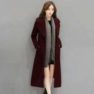 ÁO dạ nữ dáng dài hàng cao cấp ( hàng có sẵn size M màu đen)