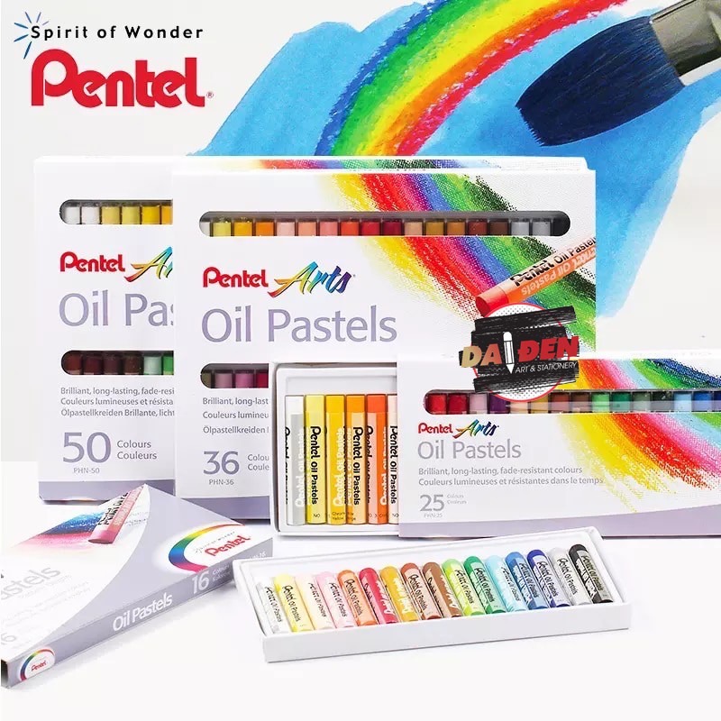 [DA ĐEN] Sáp Dầu Pentel Oil Pastel 12/1625/36/50 Màu