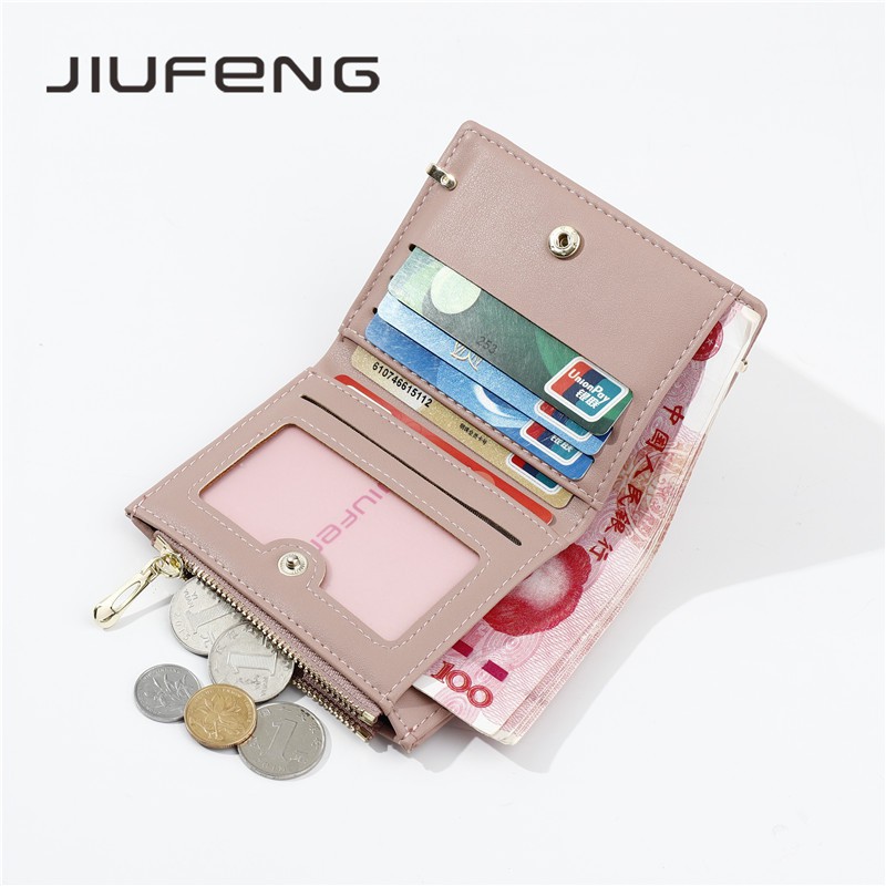 JIUFENG Ví da PU màu nhám thời thượng cho nữ | BigBuy360 - bigbuy360.vn