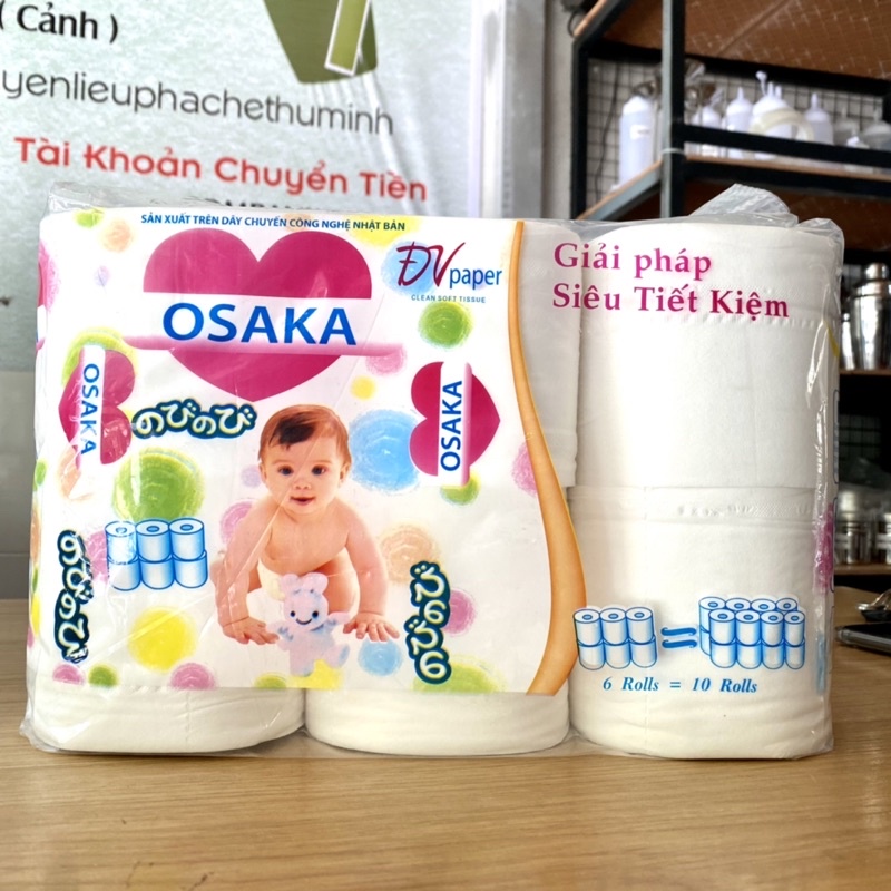 Giấy Vệ Sinh Osaka 6 Cuộn 3 Lớp