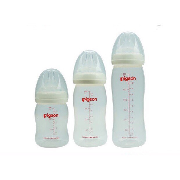 bình sữa PP Plus Cổ rộng 330ml Pigeon ( núm L)