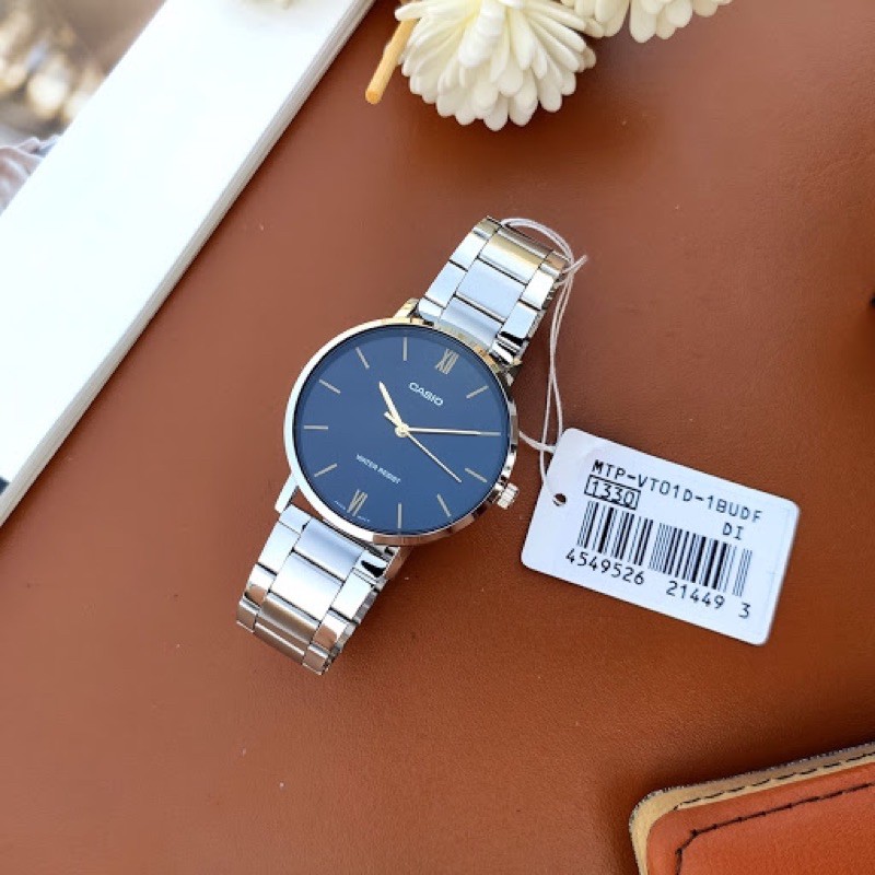 Đồng hồ nam dây kim loại Casio Anh Khuê MTP-VT01D-1BUDF