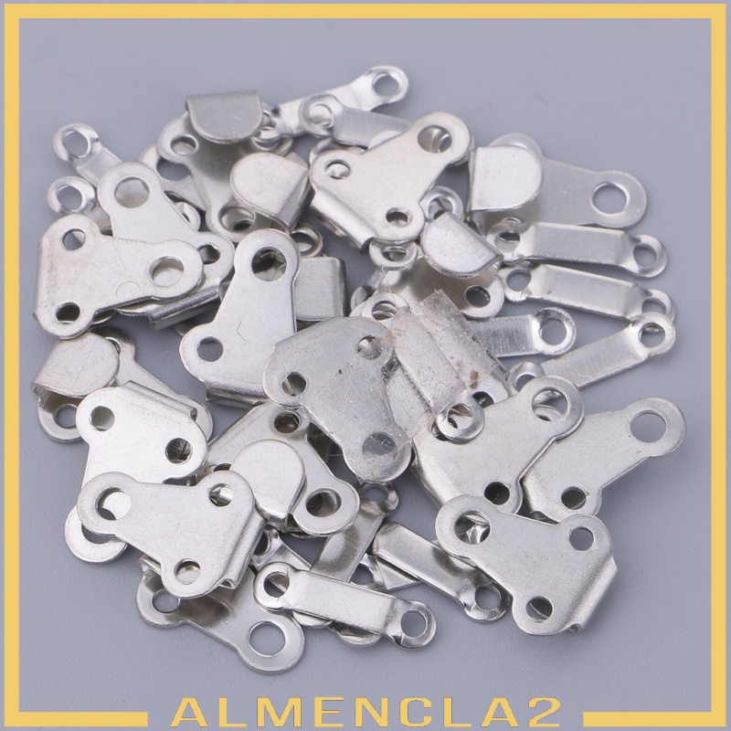 [ALMENCLA2] 20 Sets Sewing Hooks and Eye Closures for Trousers and Skirt Black Nickel