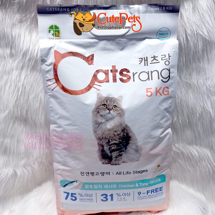 Thức ăn cho mèo Catsrang 2kg Hạt cho mèo mọi lứa tuổi xuất xứ Hàn Quốc - CutePets