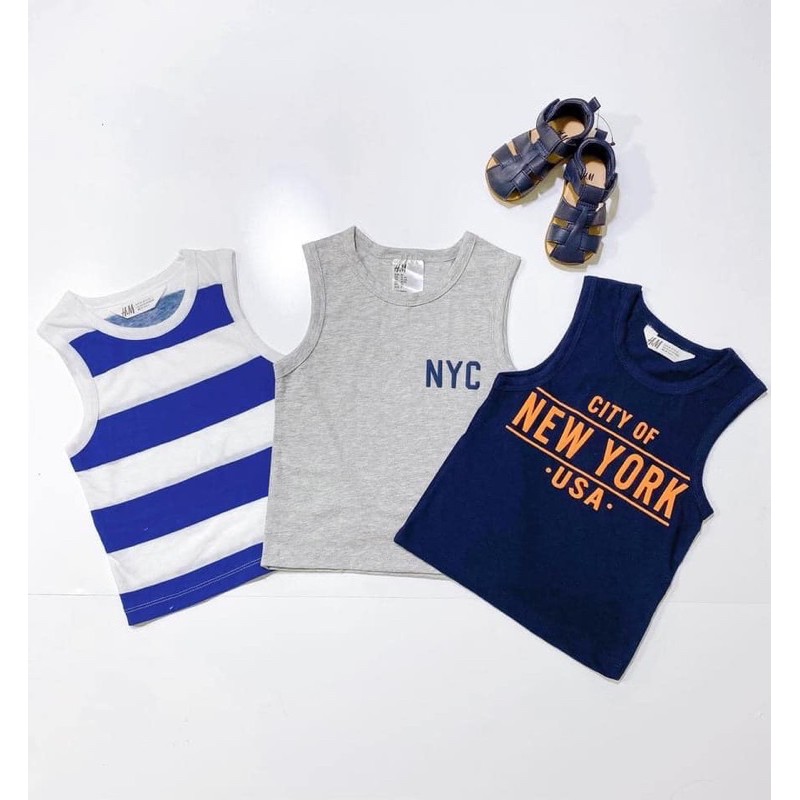 Set 3 áo ba lỗ h.m bé trai