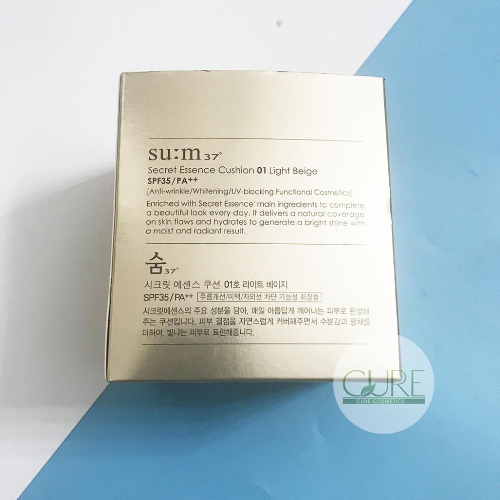 Bộ Phấn Nước Cushion nước thần SU:M 37 Secret Essence Cushion SPF35/PA+++ 3 lõi