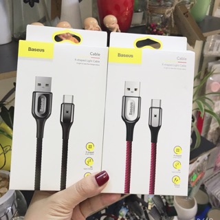 Cáp sạc type c-3a baseus x-shaped light cho sam sung/oppo/xaomi ...