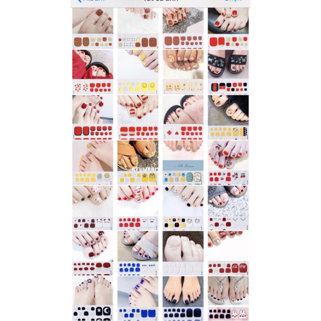 Sticker dán móng chân GZ 166-176