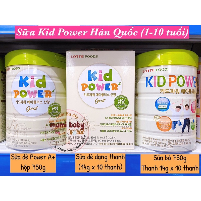 Sữa Kid Power A+ 750g nội địa Hàn