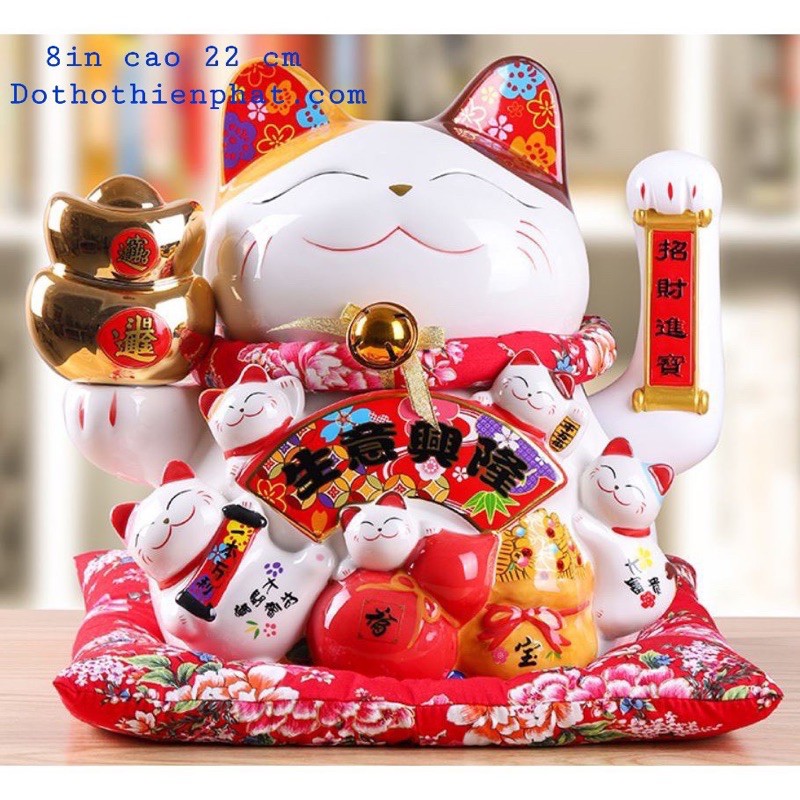 Mèo thần tài thiên kim vạn lượng 6in cao 18 cm | BigBuy360 - bigbuy360.vn