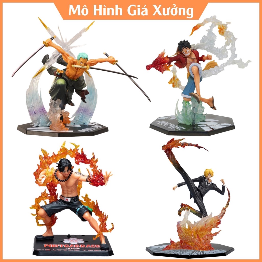 Mô hình One Piece Luffy , Zoro , Ace , Sanji F.zero hàng cao cấp đế có chữ tên các nhân vật..., figure one piece