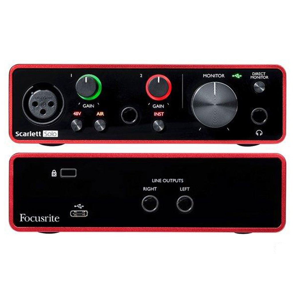 Sound Card  Focusrite Scarlett Solo Gen 3 - Focus USB Audio SoundCard (3rd - Gen3) . Bảo Hành 12 Tháng