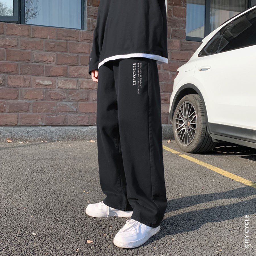 Quần ống rộng nam nữ đũi suông City Cycle - Quần vải đũi Unisex ống suông Local Brand