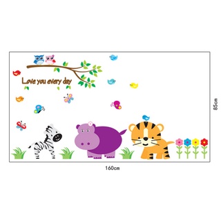 Decal dán tường Vườn thú cho bé