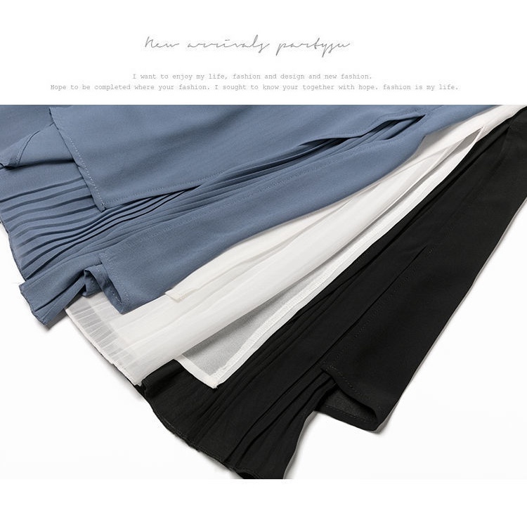 Quần ống rộng Lưng Cao Màu Đen Phong Cách Hàn Quốc Thời Trang Cho Nữ