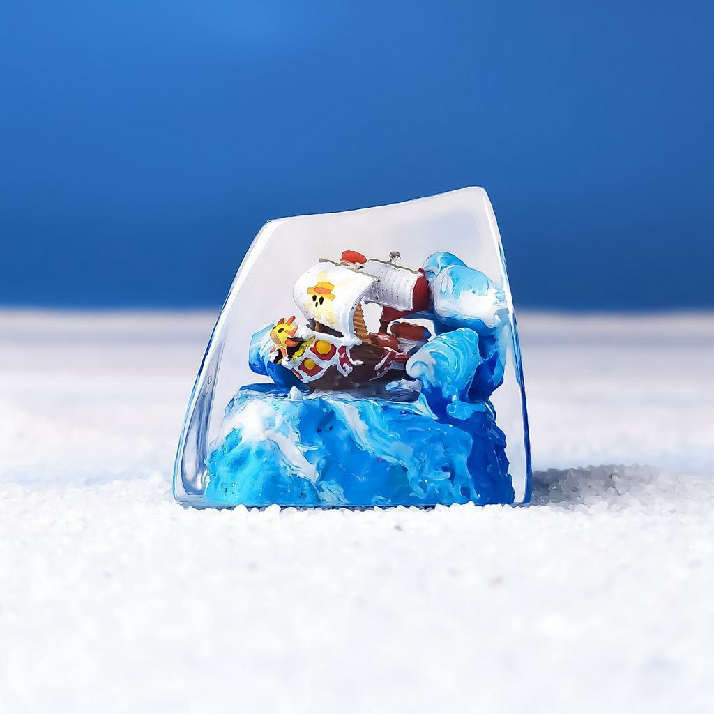 Nút bàn phím One Piece, nút bàn phím THOUSAND SUNNY , Bàn phím nhân vật hoạt hình - anime keycap, Artisan Keycap