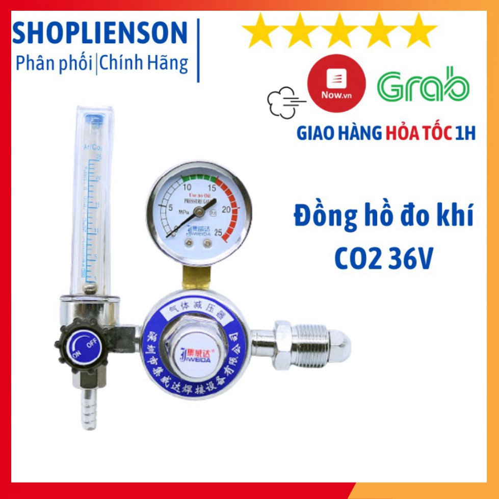 Đồng hồ đo khí CO2 36V hàn MIG/MAG - Kho Miền Nam