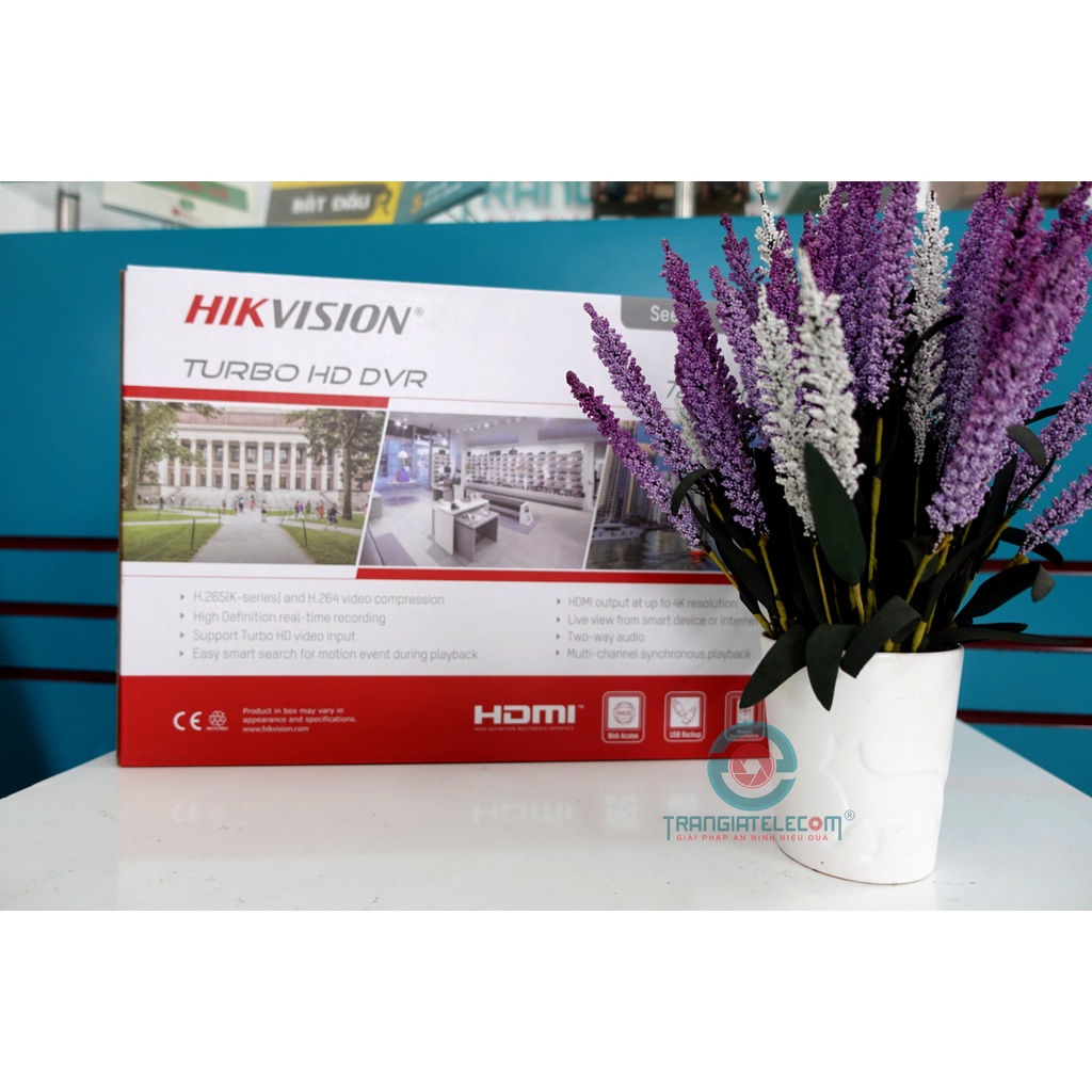 Đầu ghi hình 08 kênh HIKVISION DS-7208HGHI-K1 Turbo HD 3.0 vỏ sắt - TRANGIATELECOM