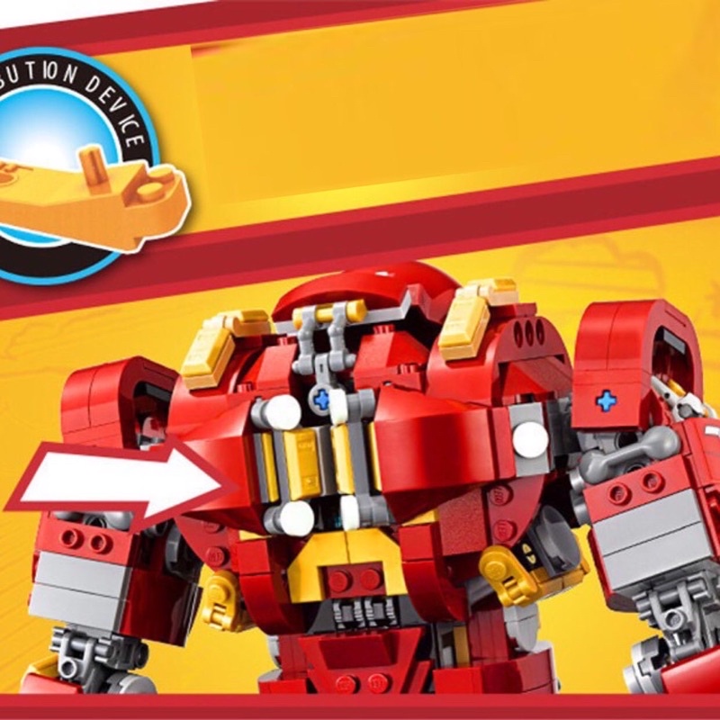 Đồ chơi lắp ráp non lego Người sắt Iron man mark 44 Hulk Buster siêu anh hùng Marvel NBlue mã Lepin 07101