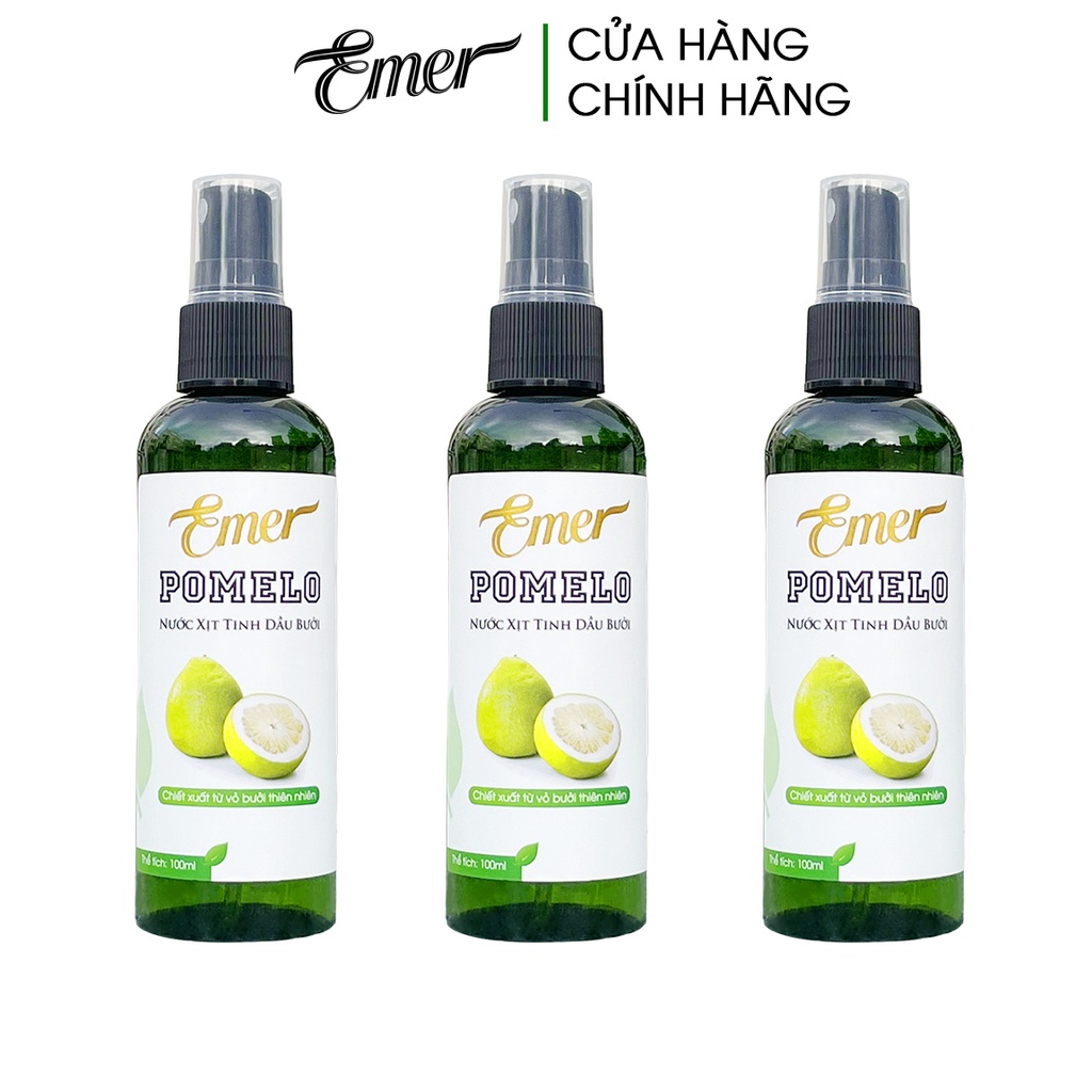 Bộ 3 chai tinh dầu bưởi kích mọc tóc pomelo Emer Garin 100ml x3 giảm rụng tóc