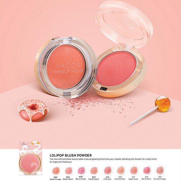 Phấn má hồng LOLIPOP Vacosi Blush Powder VP08