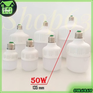 [Bán sỉ] nguyên thùng bóng đèn LED trụ tròn 50W ánh sáng trắng [30 bóng - bảo hành 1 năm]