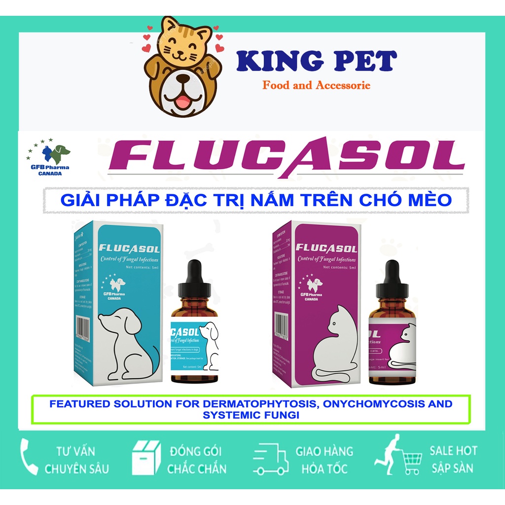 [Mã 253FMCGSALE giảm 8% tối đa 100K đơn 500K] Flucasol Cho Chó - Mèo 5ml -10ml -20ml