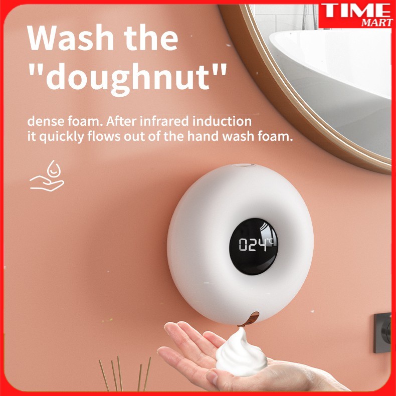 [CHÍNH HÃNG] Máy rửa tay cảm biến tự động Xiaomi 3Life hình bánh Donut 300ml . Cảm biến hồng ngoại không cần chạm tay